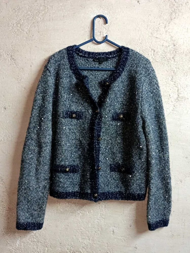 Partywear Sequin Cardigan Winter Sweater