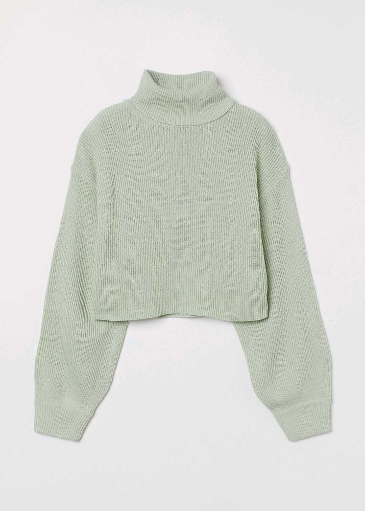 H&amp;M Sage Green Turtleneck Sweater