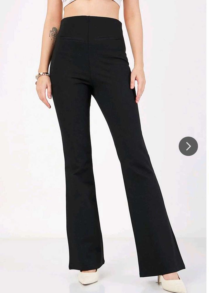 SASSAFRAS Black Bootcut Trousers