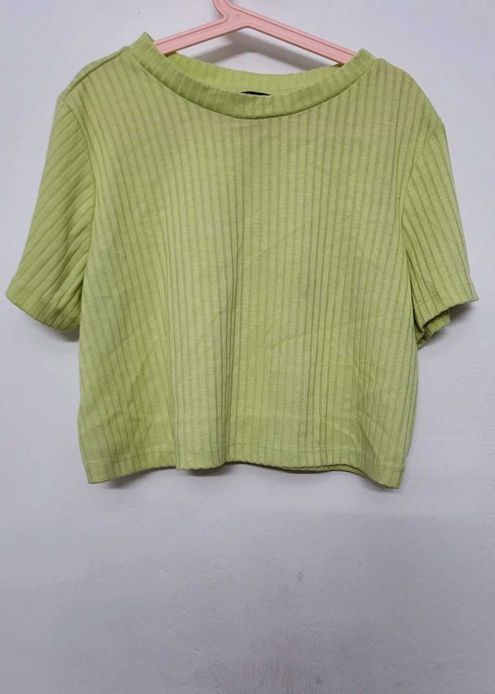 Lime Green Crop Top