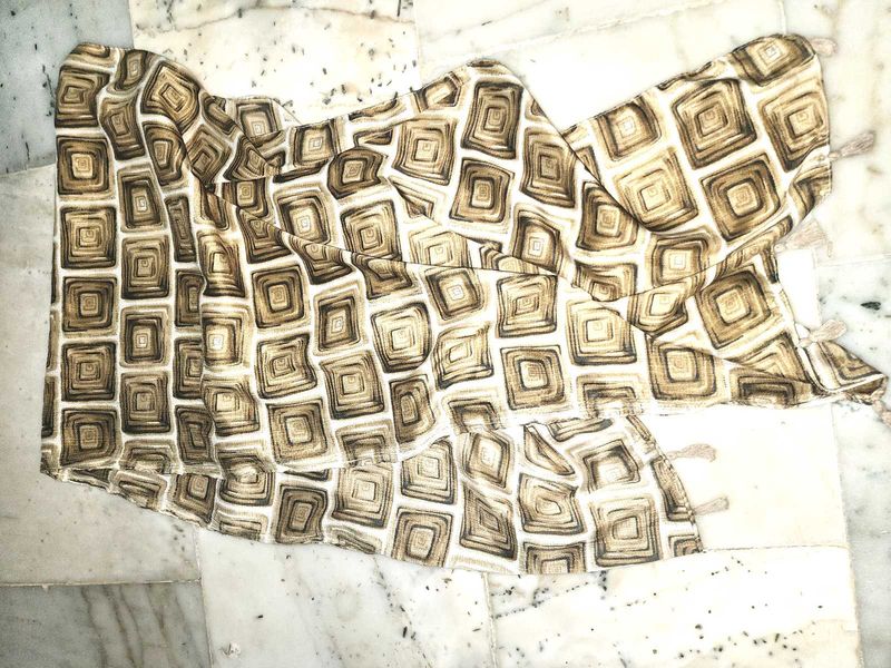 Brown Geometric Print Skirt