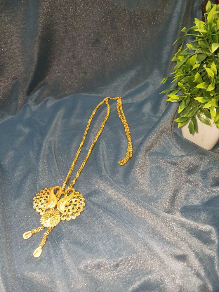 Golden Peacock Necklace