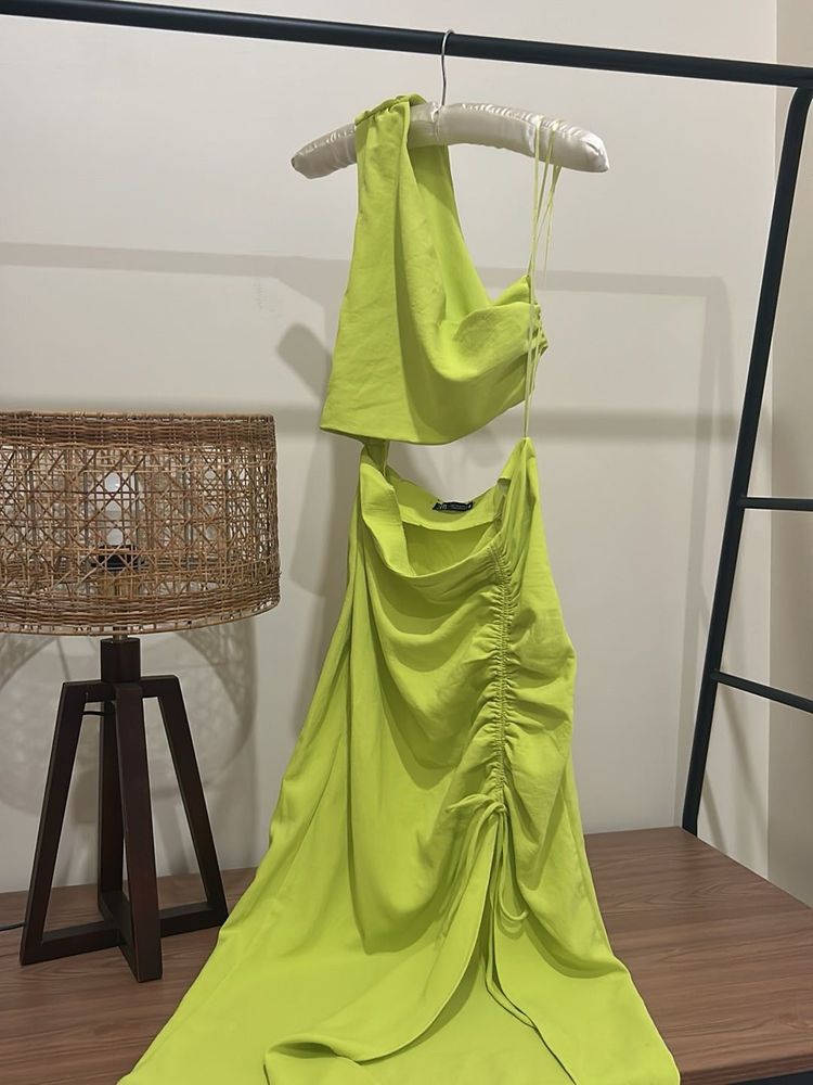Lime Green Co-ord Set, 47 Inch Length