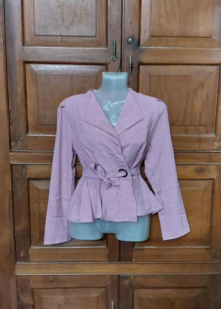 Belted Blazer Top