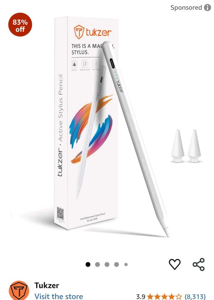 Tukzer Active Stylus Pencil for iPad