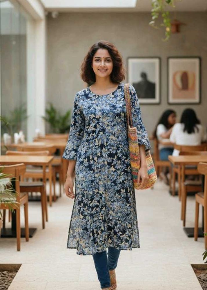 Cute New Floral Print kurta