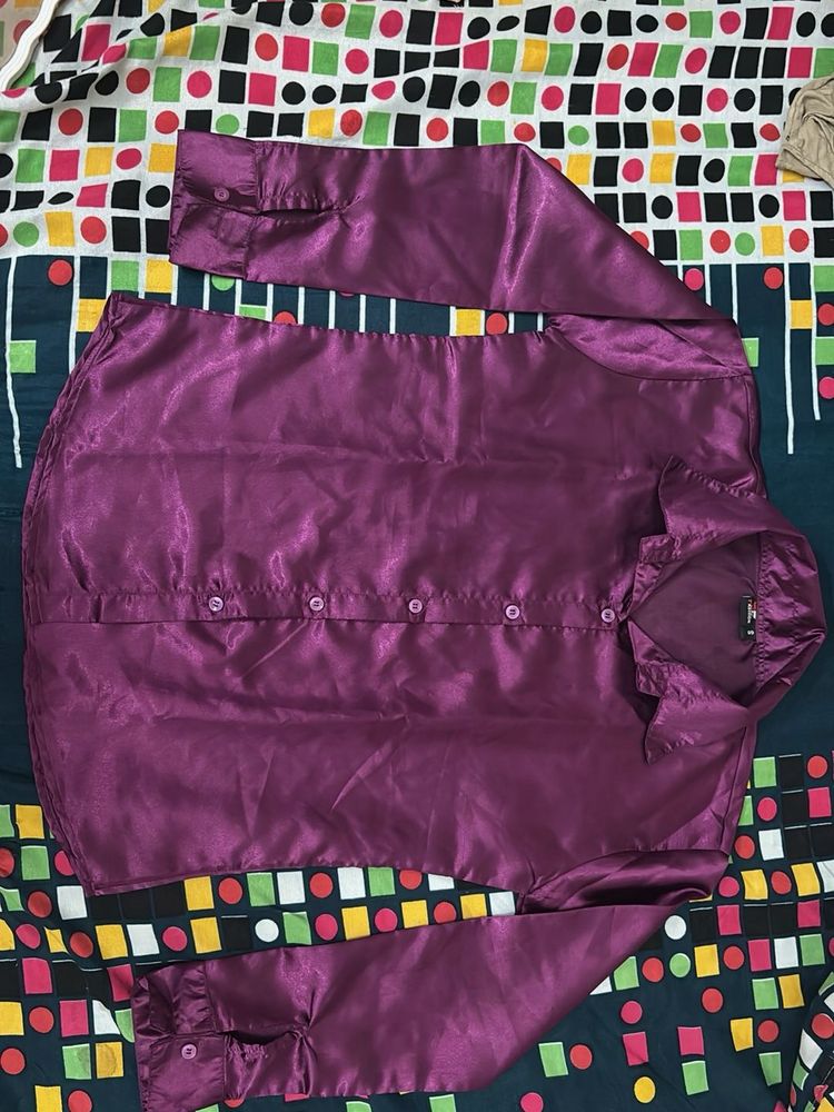 Satin Button-Down