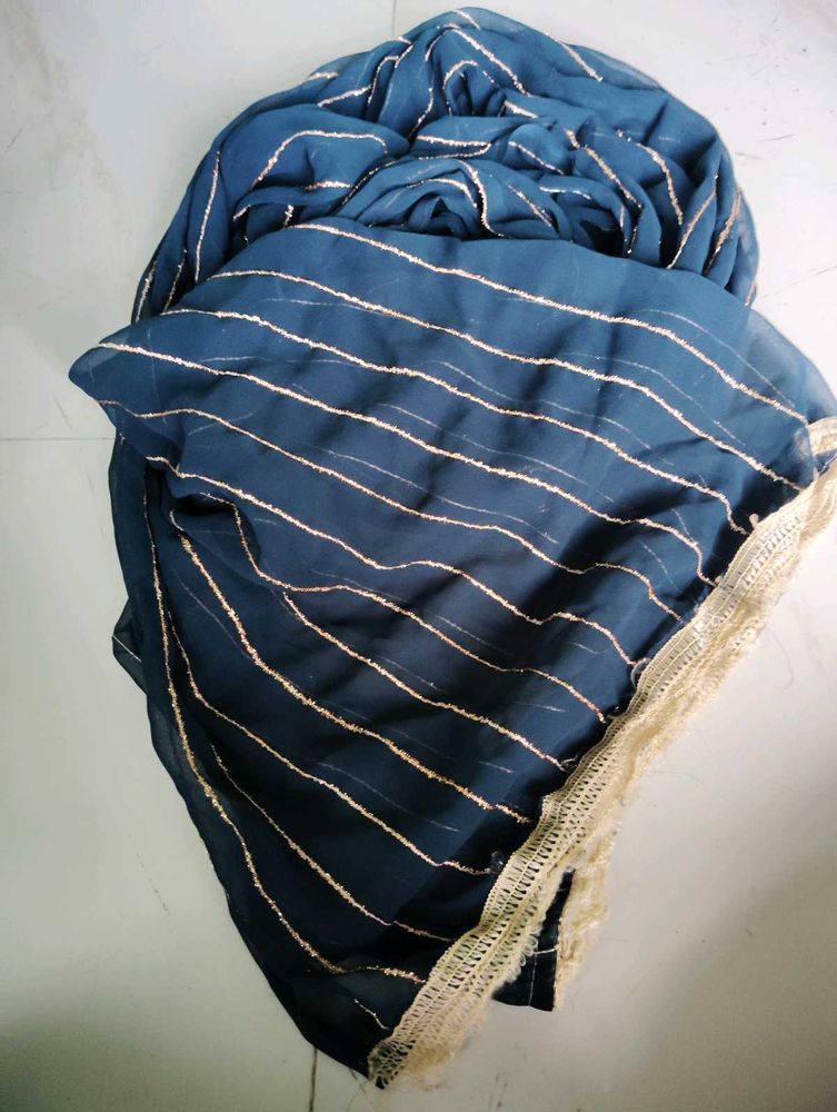 Striped Blue Dupatta