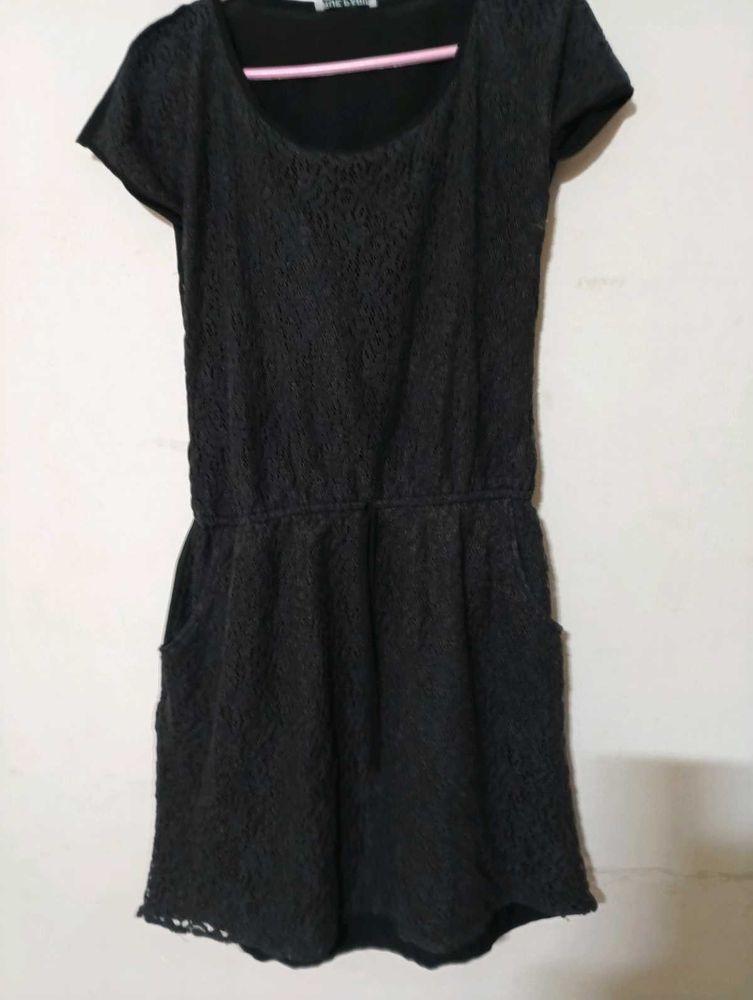 Shein Black Lace Romper