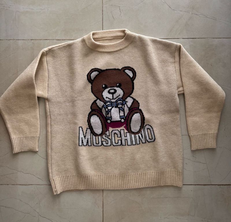 Moschino Teddy Bear Oversized Knit Sweater
