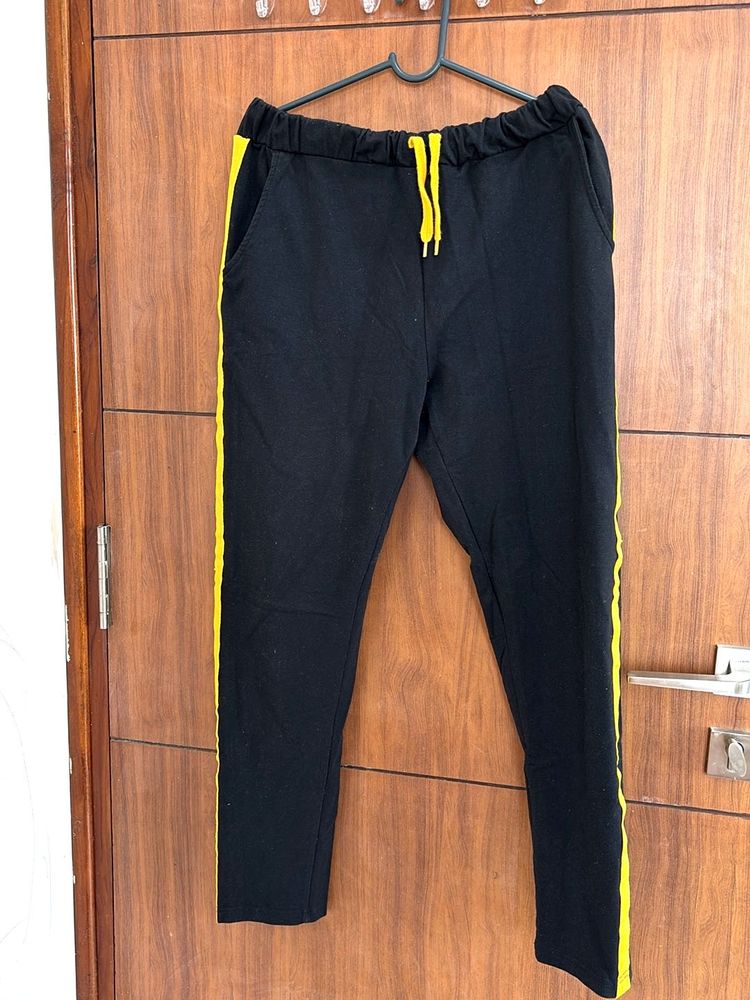 Black &amp; Yellow Striped Joggers