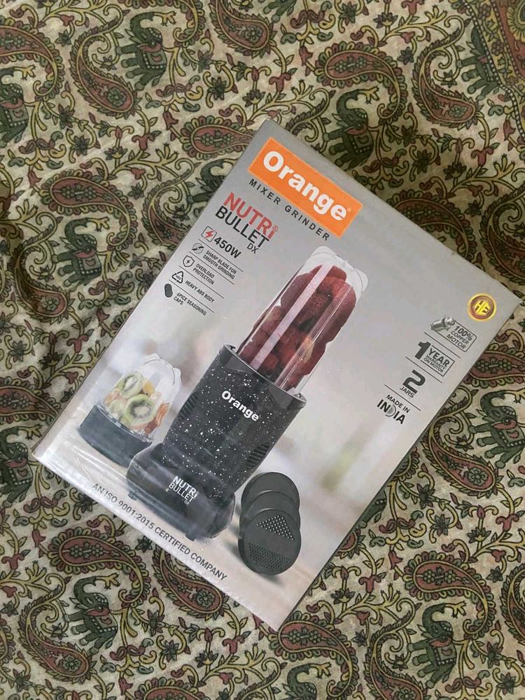 Orange Nutri Bullet Mixer Grinder