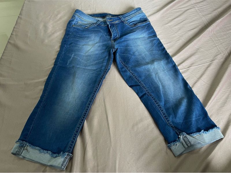 Blue Denim Capris