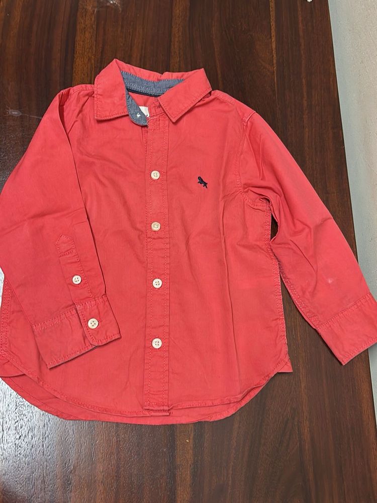 Cute Red Boys Shirt