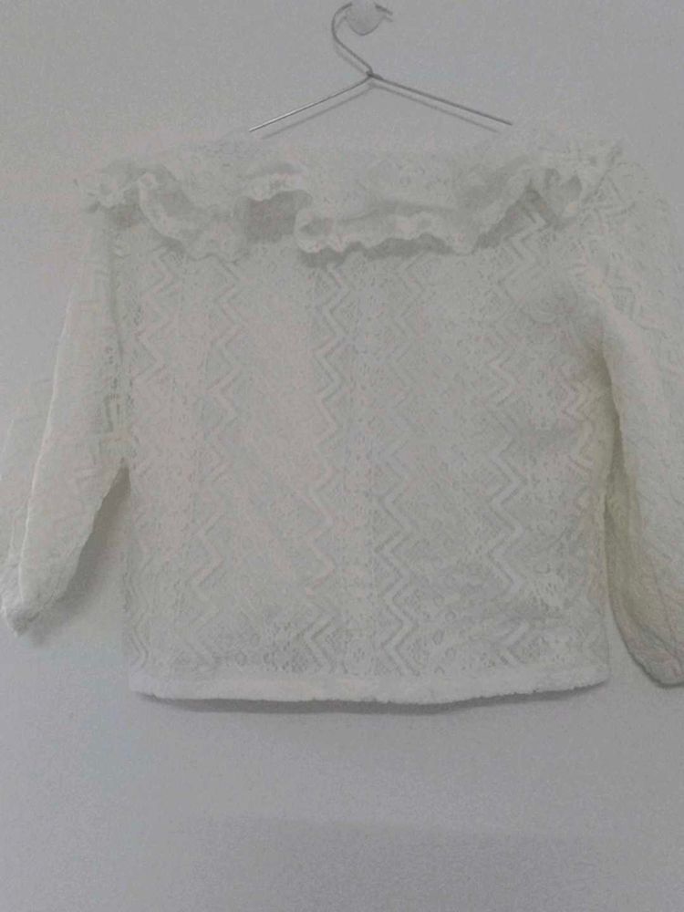Cute White Lace Cardigan