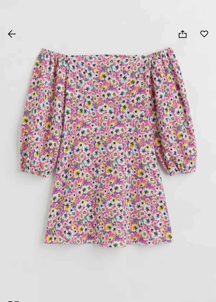 Floral Off-Shoulder Mini Dress