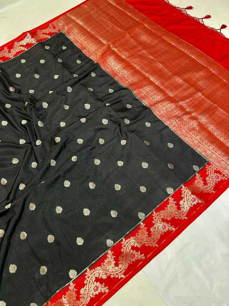 Elegant Black Banarasi Saree