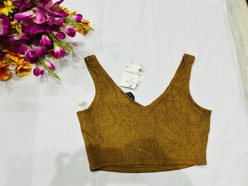 Brown Sleeveless Top