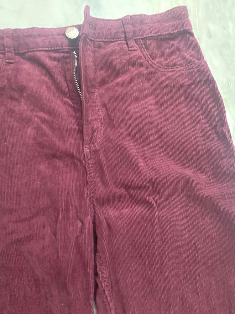 Burgundy Corduroy Pants