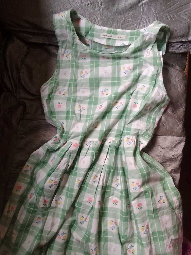 Floral Checkered Dress