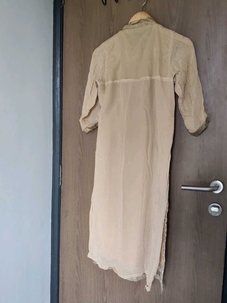 Beige Party Wear Kurti