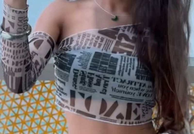 Newspaper Mesh Top