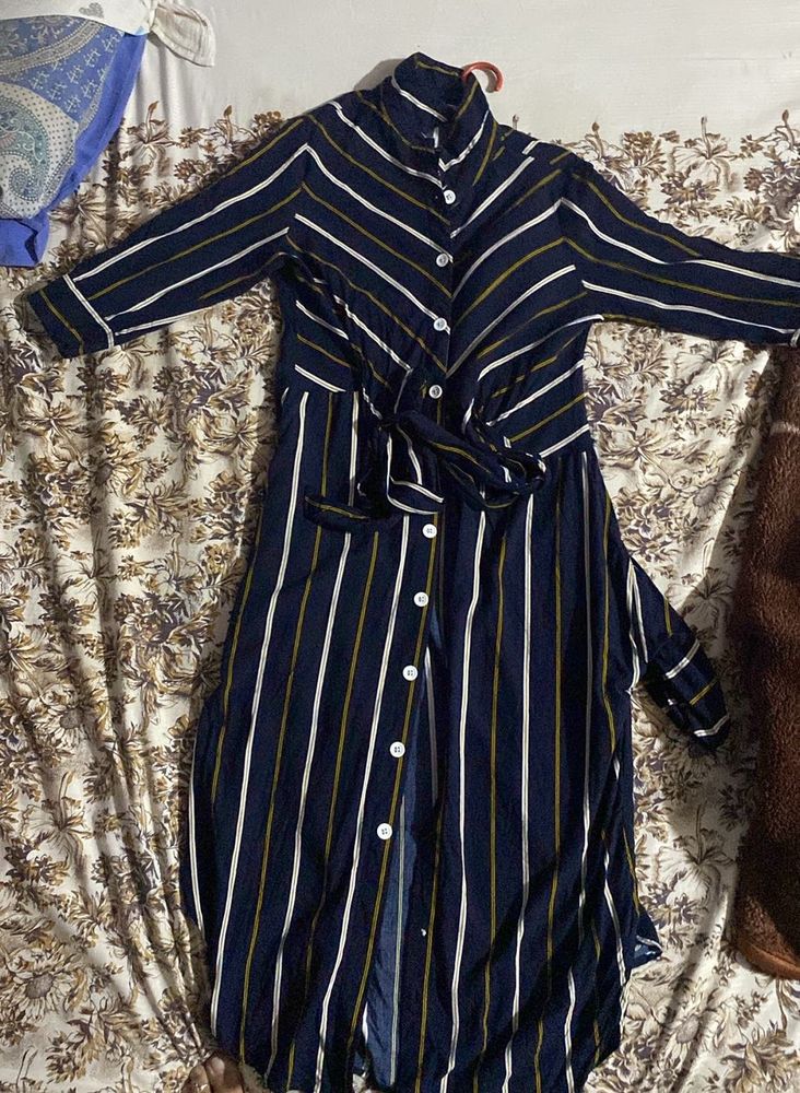 Striped Shirt Dress