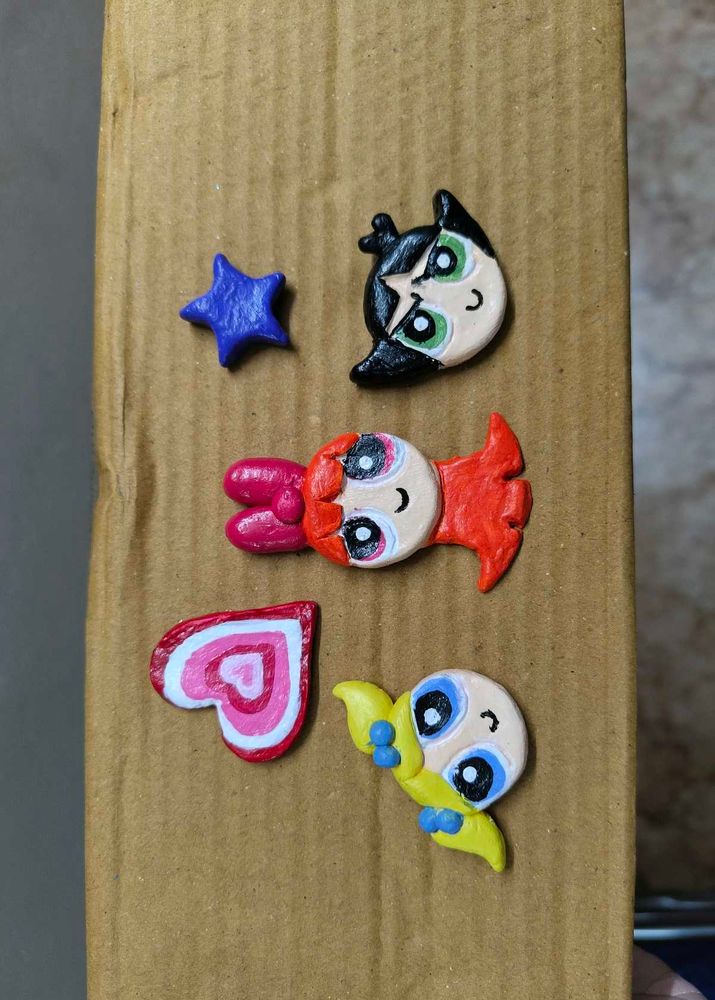 Powerpuff Girls Clay Fridge Magnets
