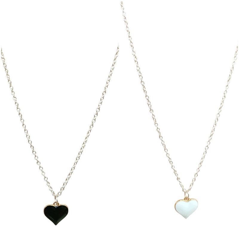 Black Heart &amp; White Heart Locket For Girls