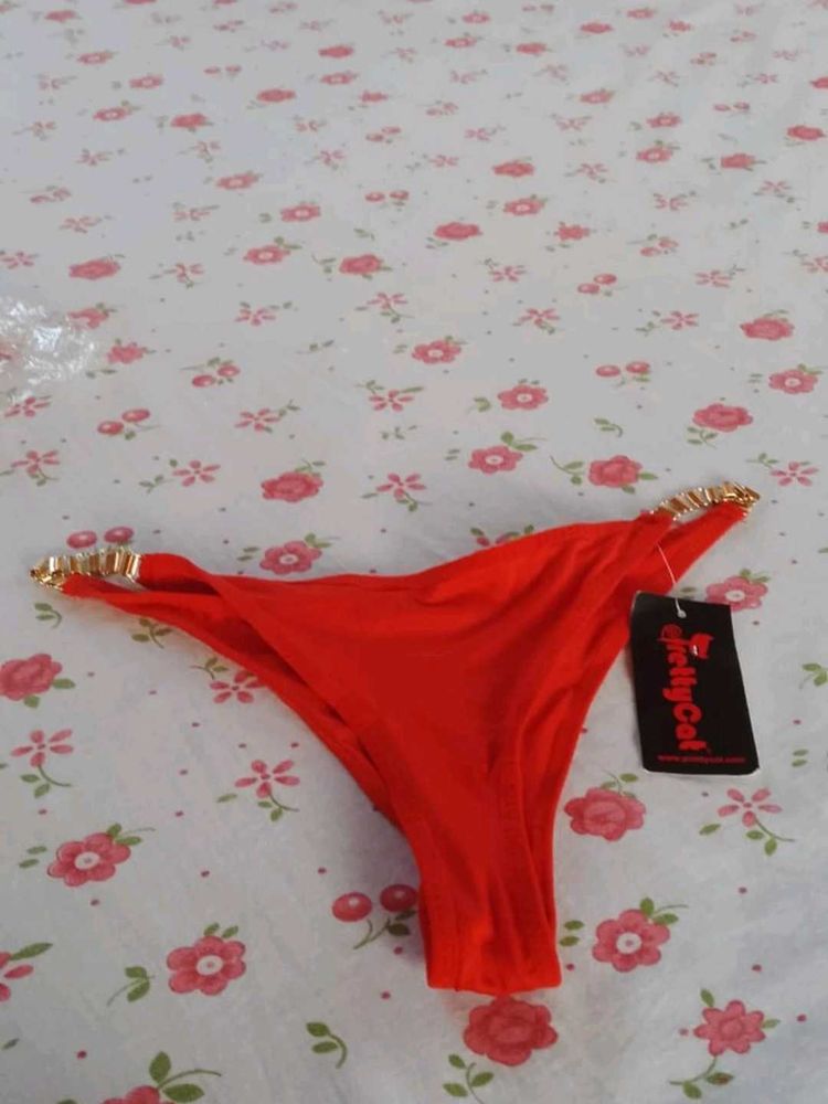 PrettyCat Red Bikini Bottoms