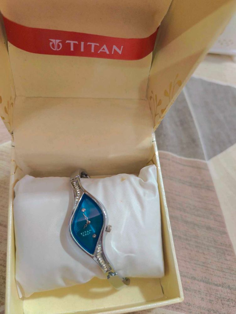 Titan Ladies&#39; Blue Leaf Watch
