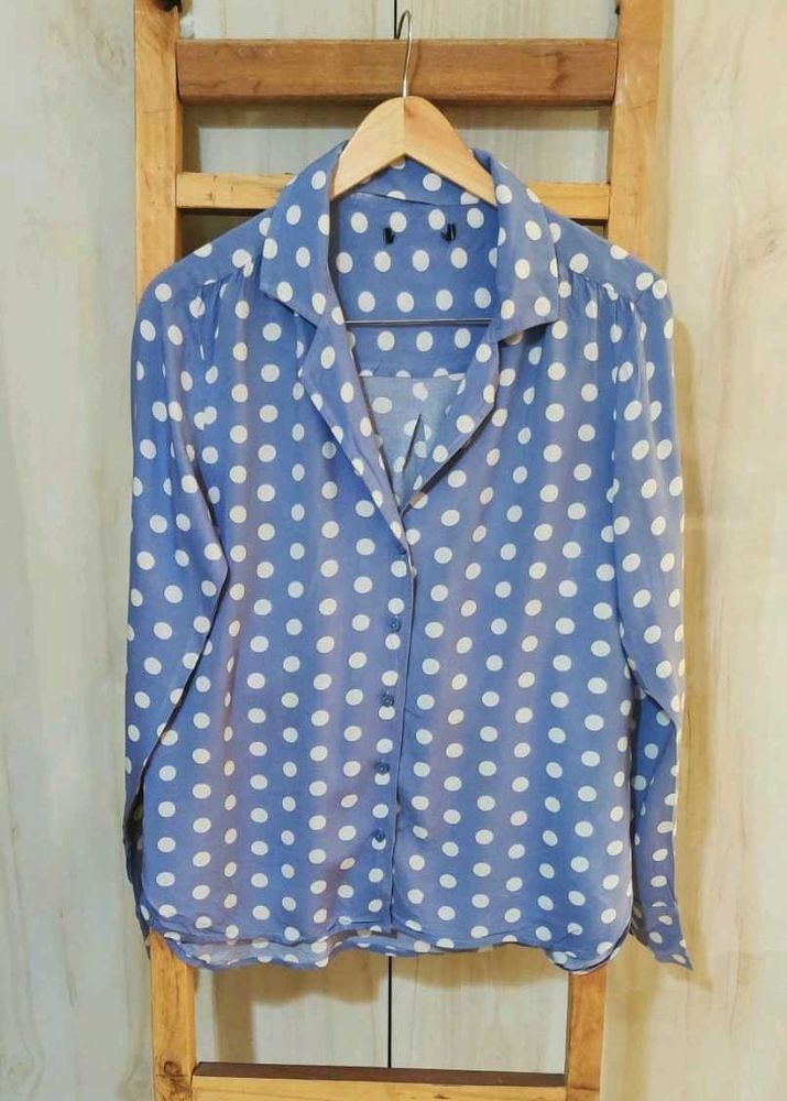 Crey Printed Shirt Size-36-M