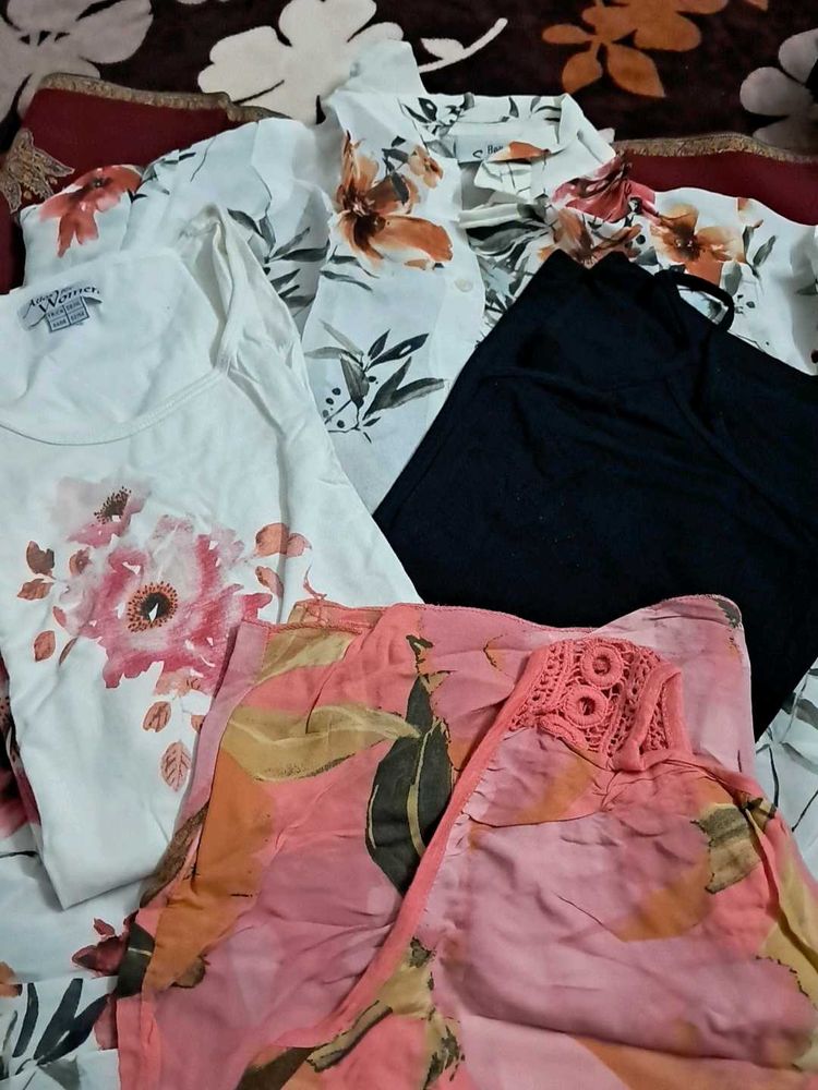 combo Of Four  Imported Fabric  Top  free size