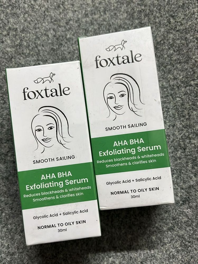 Foxtale Aha Bha Exfoliating Serum Pack 2
