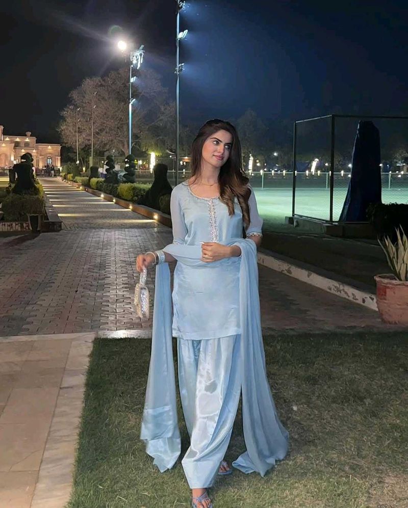 Aqua Blue Farsi Salwar Suit