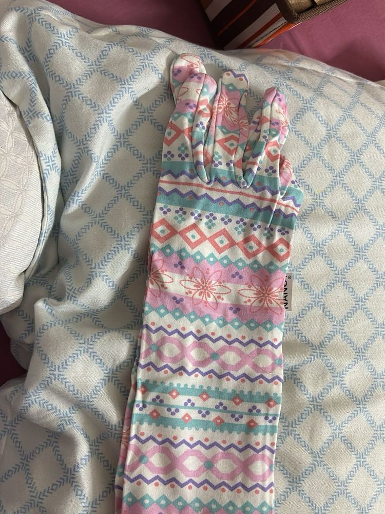 Patterned Long Gloves
