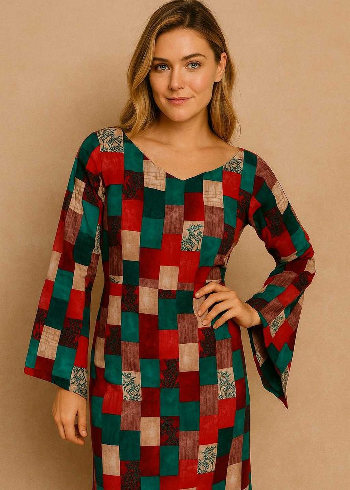 Patchwork Print Dress