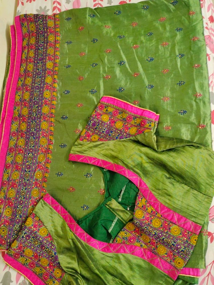 Worked Saree