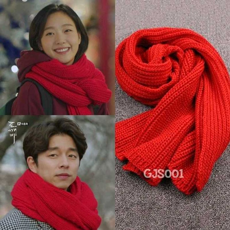 Red Knit Scarf