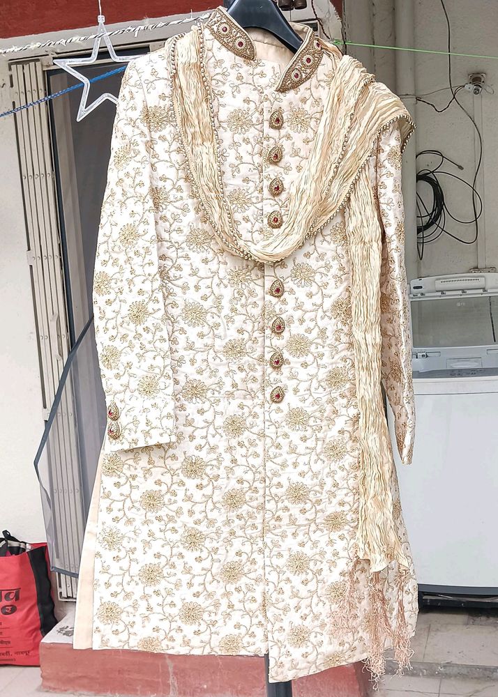 Indo Western Wedding Dress With Lower And Chunari