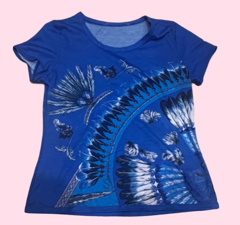 Blue Graphic Tee Y2k