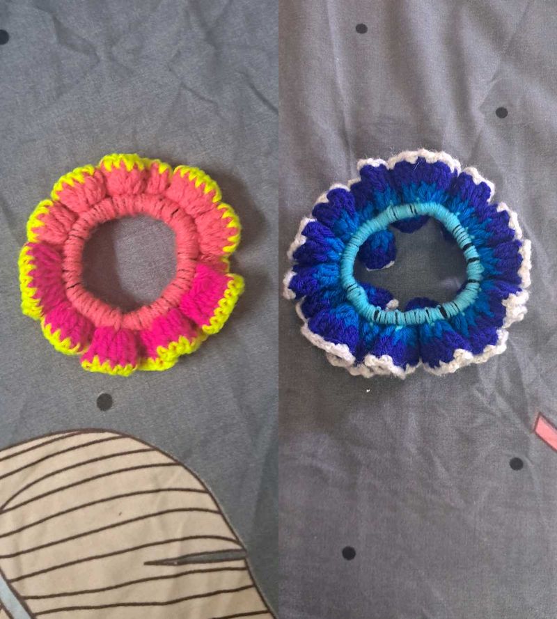 Colorful Crochet Scrunchie