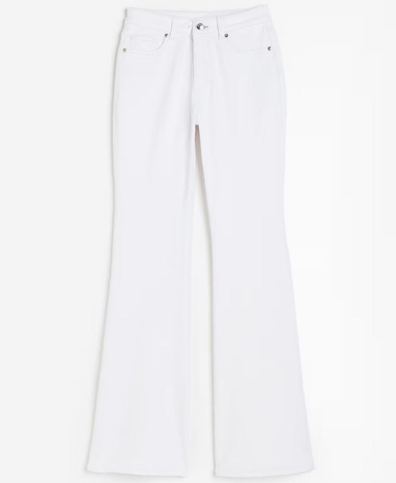 White Flared H&amp;M Jeans