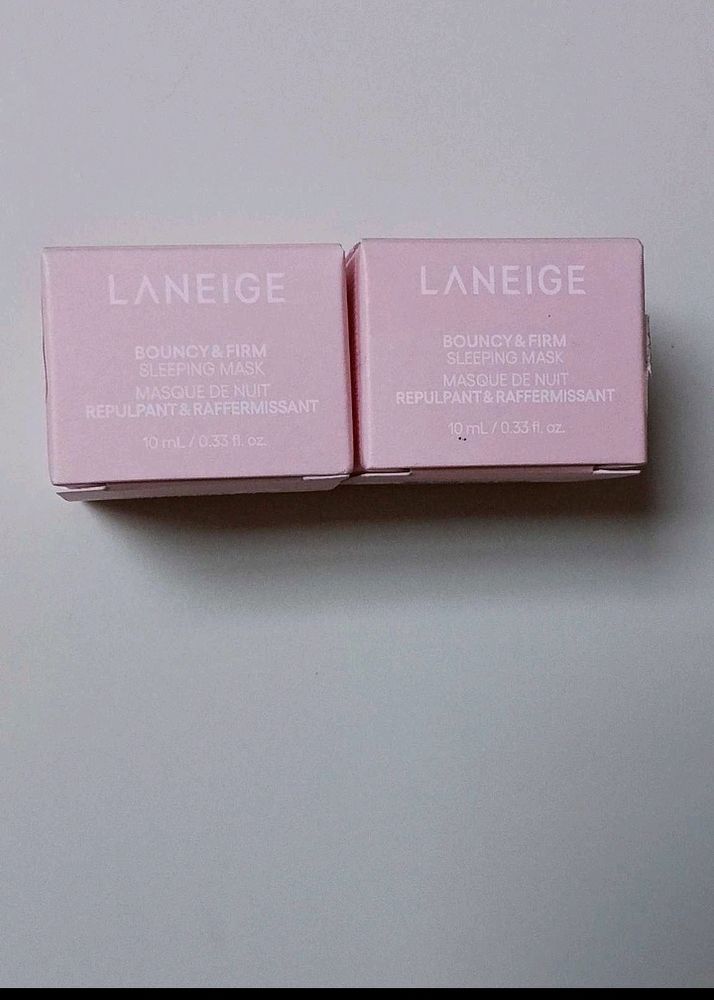 combo of 2 LANEIGE Bouncy&amp;Firm Face Sleeping Mask