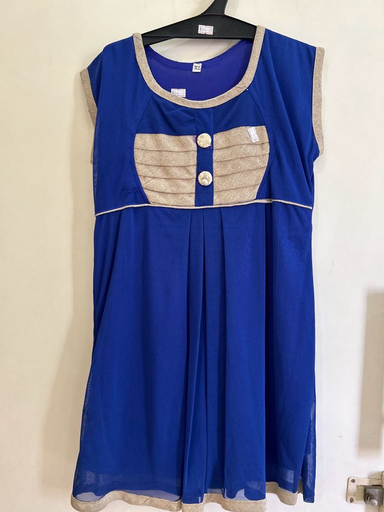 Blue Sleeveless Dress