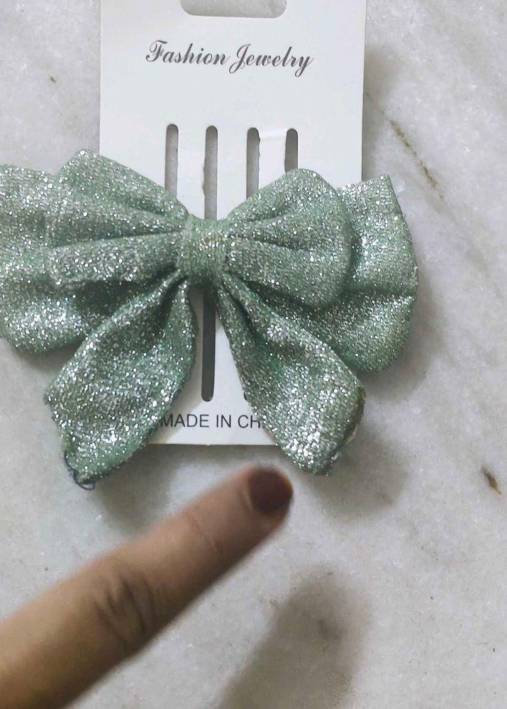 Sparkly Bow Hair Clip