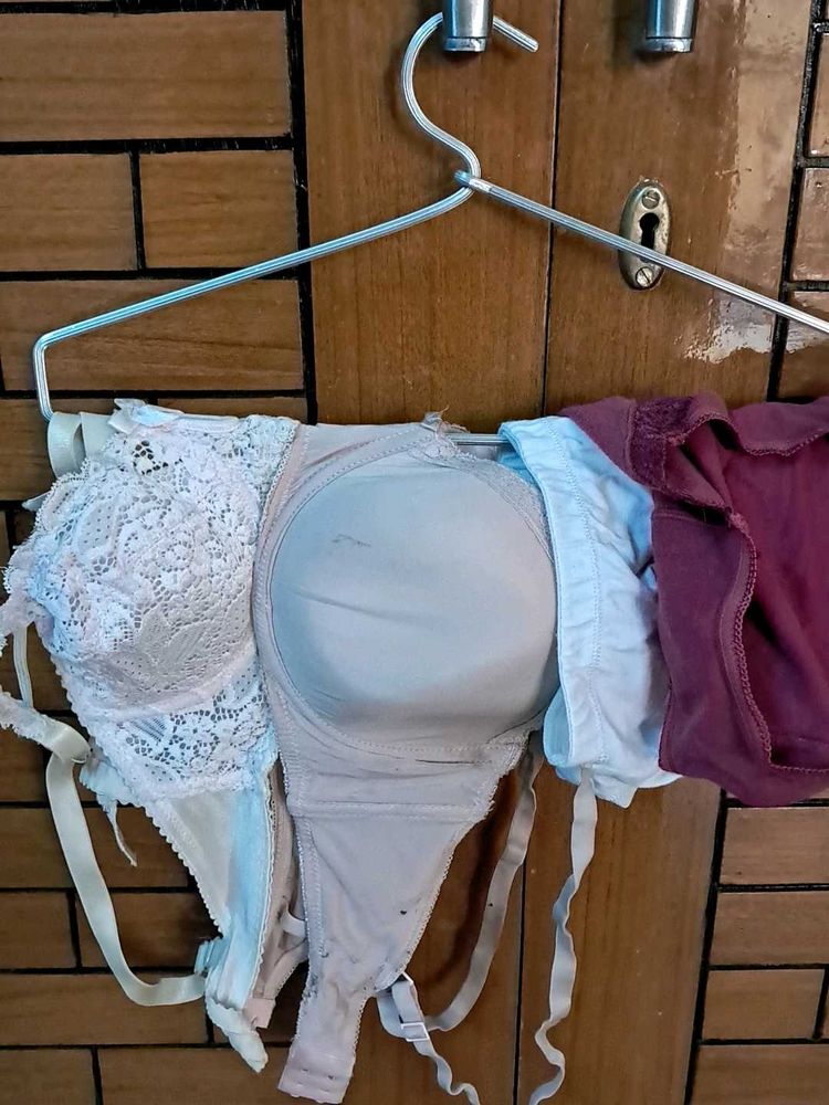 Combo Of Four Imported Fabric Bra N Panty