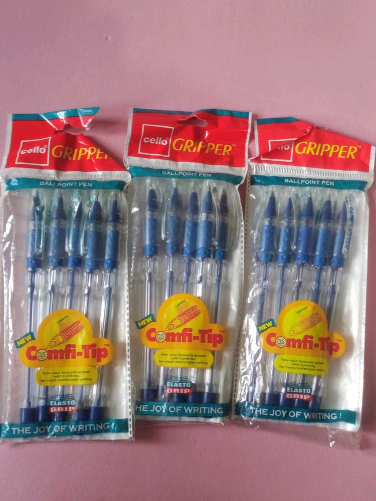 Cello Gripper Ballpoint Pen 3-Pack