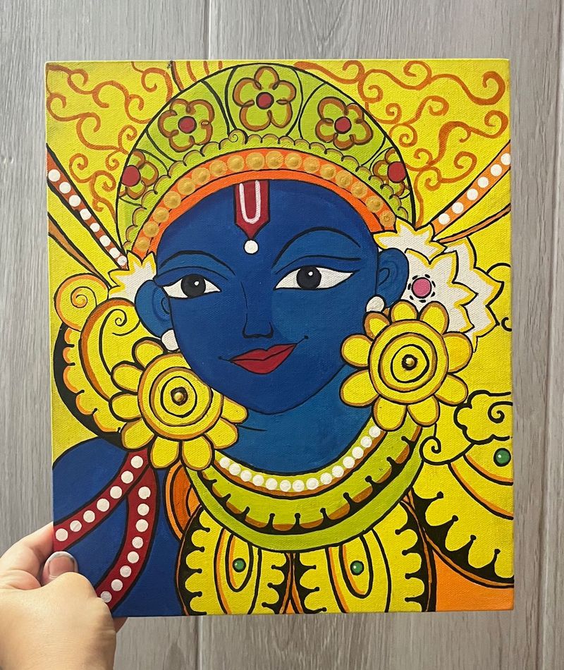 Krishna Kerala Mural Painting