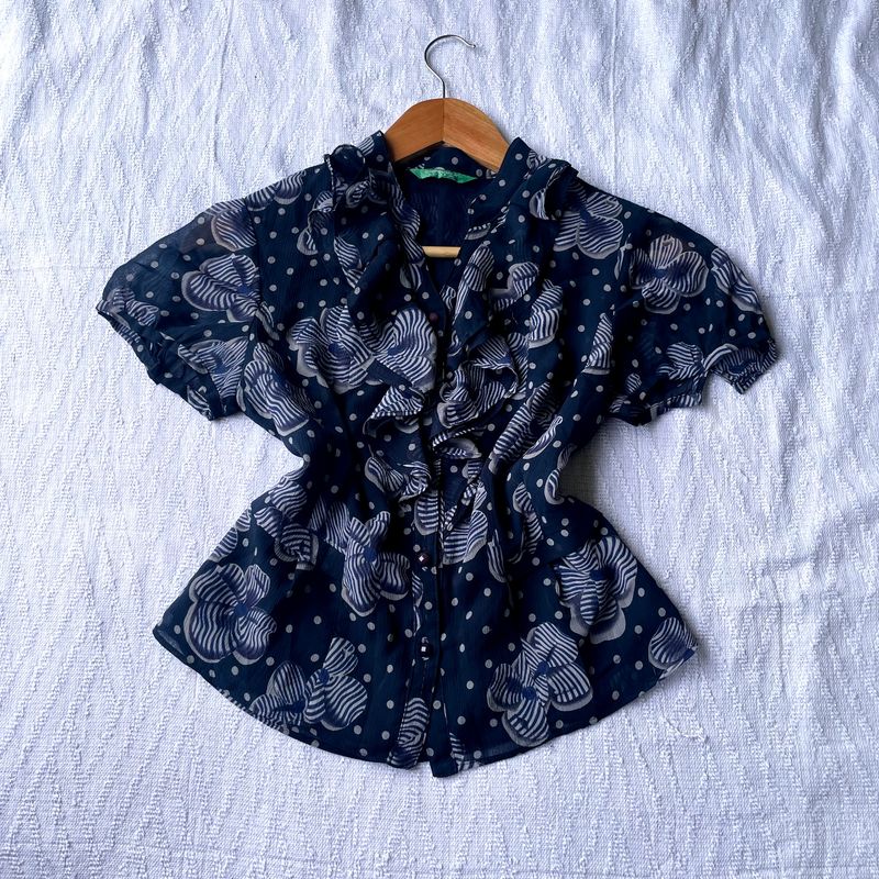 Crocodile Cottagecore Frills Shirt